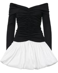 Lita Couture - Off-The-Shoulder Ruched Mini Dress - Lyst