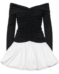 Lita Couture - Off-The-Shoulder Ruched Mini Dress - Lyst