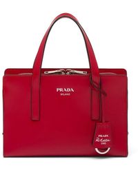 Prada - Mini Re-edition 1995 Brushed Leather Tote Bag - Lyst
