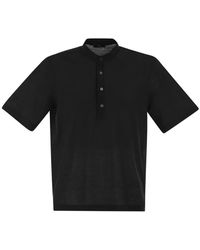 Herno - Standing-Collar Polo Shirt - Lyst