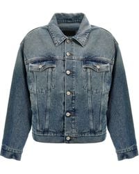 MM6 by Maison Martin Margiela - Cut-Out Denim Jacket With Unique Sleeve Details - Lyst