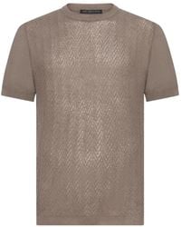 Low Brand - Chevron-Knit T-Shirt - Lyst