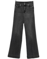7 For All Mankind - Modern Dojo Faded-Effect Wide-Leg Jeans - Lyst