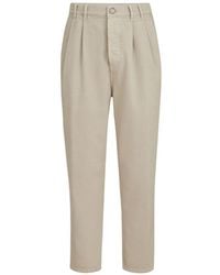 Brunello Cucinelli - Garment-Dyed Denim Iconic Fit Five-Pocket Trousers With Double Pleats - Lyst