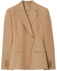 Burberry - Single-Breasted Wool Blazer - Lyst