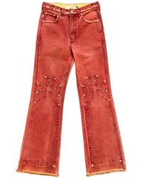 SEKRIT - Chopper Studded Flared Jeans - Lyst
