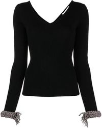 GIUSEPPE DI MORABITO - Braided-Cuffs Ribbed-Knit Top - Lyst