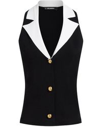 KARL LAGERFELD - V-Neck Button Top - Lyst