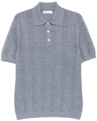 Brunello Cucinelli - Stripe-Knit Polo Shirt - Lyst