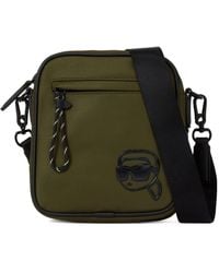 Karl Lagerfeld - Ikon Messengertas Met Tonale Print - Lyst
