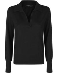 Seventy - V-Neck Spread-Collar Sweater - Lyst