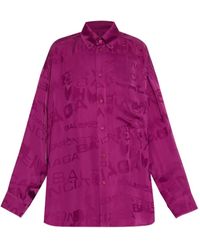 Balenciaga - ロゴパターン シャツ - Lyst