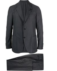 Lardini - Geruit Pak Met Enkele Rij Knopen En Puntige Revers - Lyst