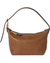 Miu Miu - Logo-Embossed Shoulder Bag - Lyst