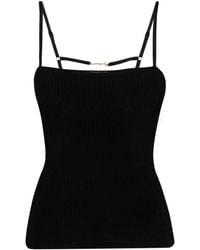 Jacquemus - 'Le Haut Sierra' Ribbed Top With Logo Detail - Lyst