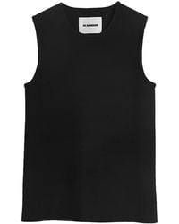 Jil Sander - Crew Neck Tank Top - Lyst