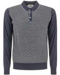 Panicale - Geometric-Patterned Polo Shirt - Lyst