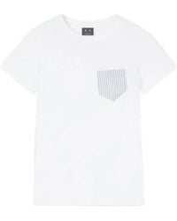 ARMANI EXCHANGE - Striped-Pocket T-Shirt - Lyst