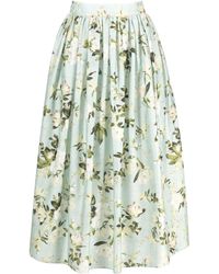 Erdem - Floral-print Pleated Midi Skirt - Lyst
