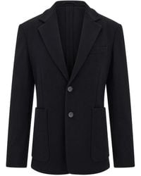 Ferragamo - Single-Breasted Jersey Blazer - Lyst