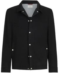 Brunello Cucinelli - Lightweight Cashmere Flannel Outerwear Jacket - Lyst
