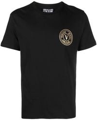 Versace Jeans Couture - T-Shirt Mit Logo-Print - Lyst