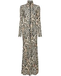 Nanushka - Maxi-Jurk Met Luipaardprint - Lyst