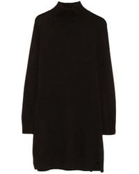 SERGIO MORETTI FIRENZE - High-Neck Knitted Mini Dress - Lyst