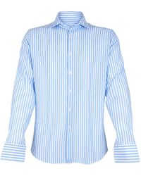Manuel Ritz - Striped-Print Long-Sleeve Shirt - Lyst