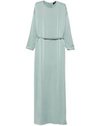 Fabiana Filippi - Belted Long-Sleeve Maxi Dress - Lyst