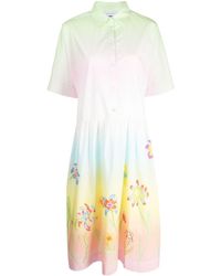 Mira Mikati - Meadow Of Joy-print Shirt Dress - Lyst