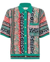 Laneus - Chemise En Maille À Manches Courtes - Lyst