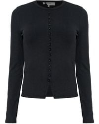 FRAME - Buttoned Knitted Cardigan - Lyst