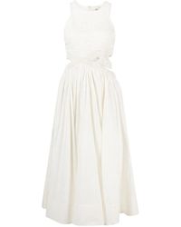 Aje. - Neutral Catara Cut-out Midi Dress - Lyst