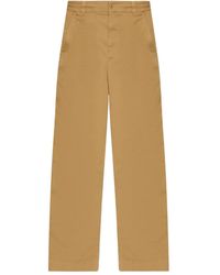 Moncler - Cotton-Blend Straight-Leg Trousers - Lyst