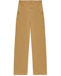 Moncler - Cotton-Blend Straight-Leg Trousers - Lyst