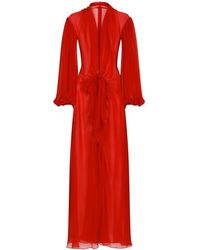 Dolce & Gabbana - Silk Chiffon Maxi Dress - Lyst