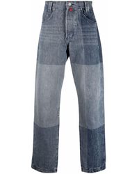 032c - Colour-block Straight-leg Jeans - Lyst