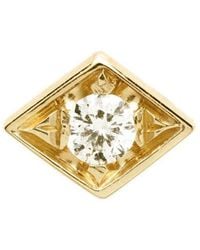 Azlee - Orecchino Lone Burst in oro giallo 18kt con diamanti - Lyst