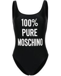 Moschino - Badeanzug mit Logo-Print - Lyst