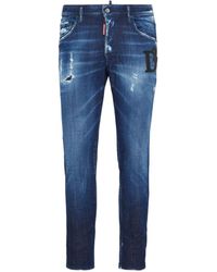 DSquared² - Distressed Denim Jeans With Concealed Fly - Lyst