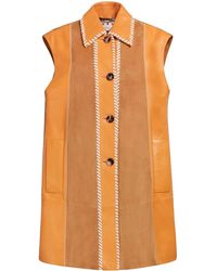 Marni - Veston En Cuir À Rayures - Lyst
