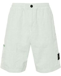Stone Island - Comfort Fit Shorts Linen Nylon Tela-Tc - Lyst