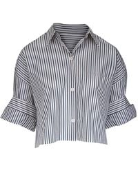 Twp - Next Ex Gestreept Blouse Met Kraag - Lyst
