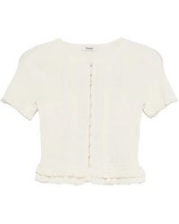 Sandro - Ruffled Knit Top - Lyst