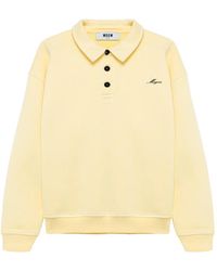 MSGM - Logo-Embroidered Polo Top - Lyst