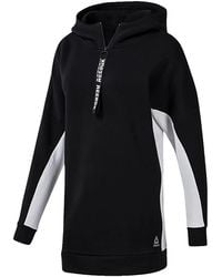 Reebok - Workout Ready Hoodie Met Halve Rits - Lyst