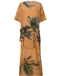 Natasha Zinko - Palm Tree Print Maxi Dress - Lyst