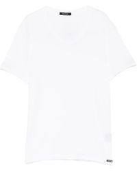 Tom Ford - Katoenen T-Shirt Met V-Hals - Lyst