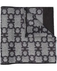 Ferragamo - Gancini-pattern Knitted Scarf - Lyst